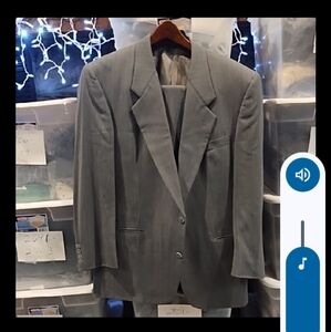 Hart Schaffner & Marx Gray Men's Wool Suit